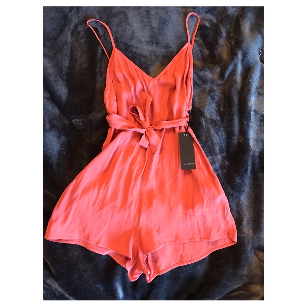 Bright orange/ red romper
